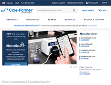Tablet Screenshot of masterflex.com